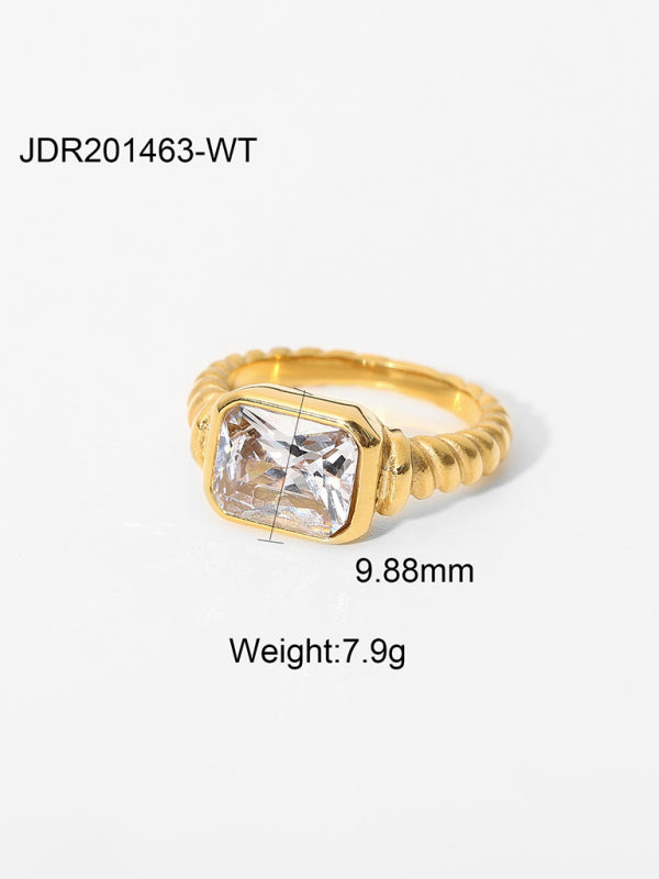 Fashionable zircon ring INS internet celebrity ring pair ring jewelry Shello Creative Boutique
