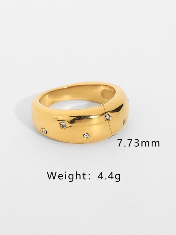 Fashionable zircon ring INS internet celebrity ring pair ring jewelry Shello Creative Boutique
