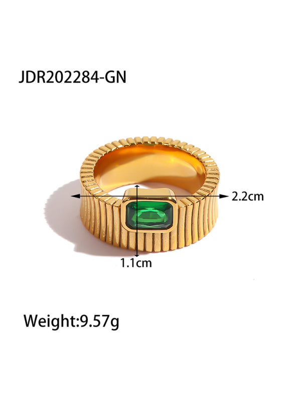 Fashionable zircon ring INS internet celebrity ring pair ring jewelry Shello Creative Boutique