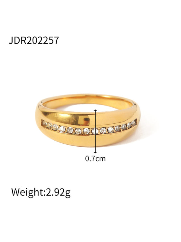 Fashionable zircon ring INS internet celebrity ring pair ring jewelry Shello Creative Boutique