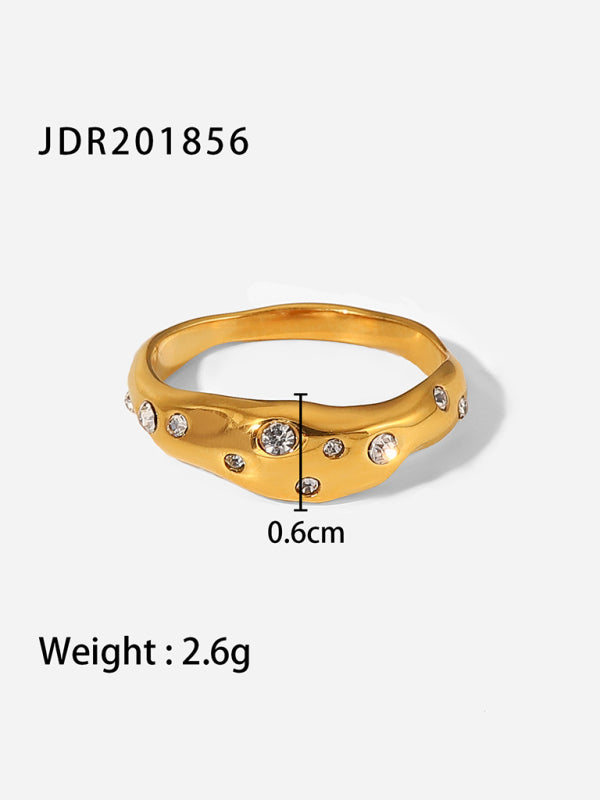 Fashionable zircon ring INS internet celebrity ring pair ring jewelry Shello Creative Boutique