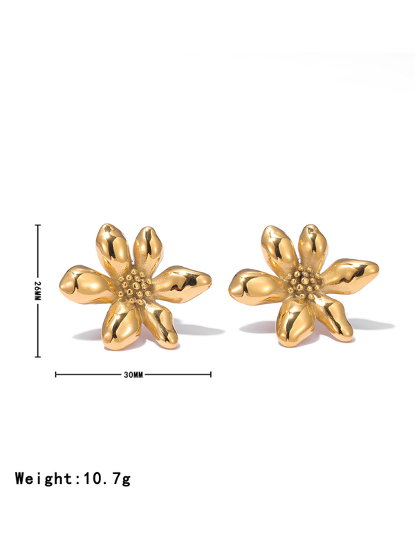 Fashionable and exaggerated big flower new earrings Shello's Creative Boutique