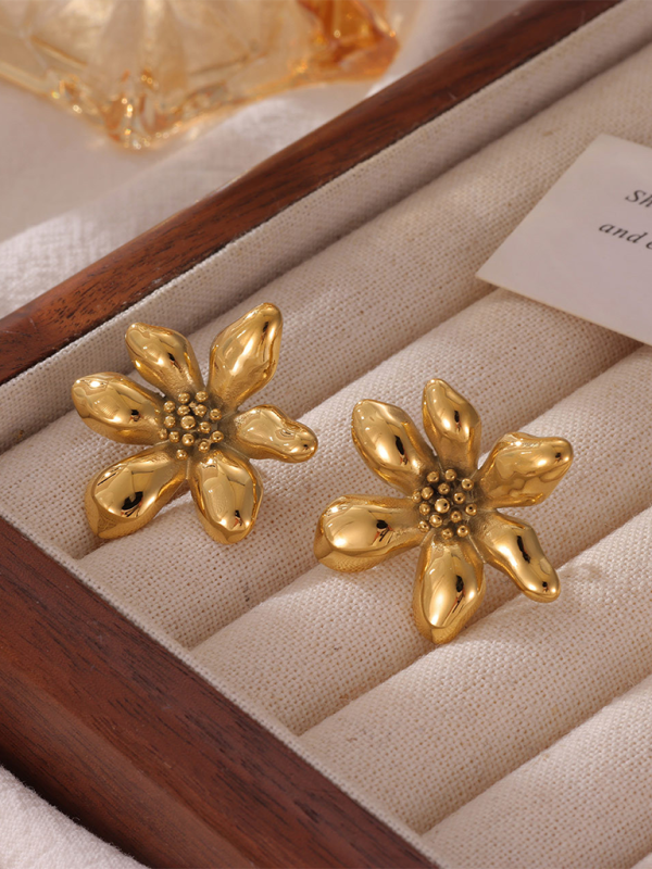 Fashionable and exaggerated big flower new earrings Shello's Creative Boutique