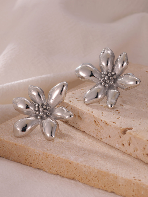 Fashionable and exaggerated big flower new earrings Shello's Creative Boutique