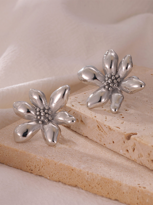 Fashionable and exaggerated big flower new earrings Shello's Creative Boutique