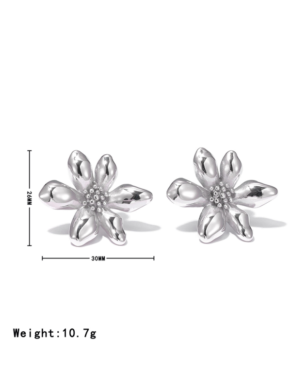 Fashionable and exaggerated big flower new earrings Shello's Creative Boutique