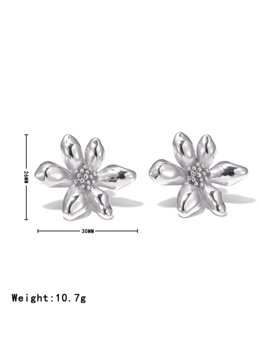 Fashionable and exaggerated big flower new earrings Shello's Creative Boutique