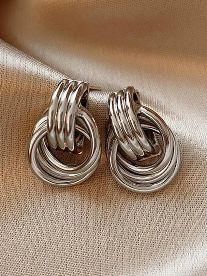 Geometric Hoop Earrings - Multi-Layer Women's Fashion Accessories in New Style - Shello's Creative Boutique