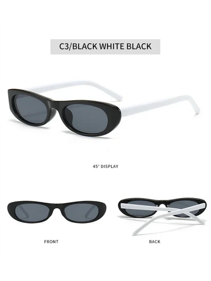 New Women's Macaron Color Sunglasses - Fashionable and Versatile Oval Design - Shello's Creative Boutique
