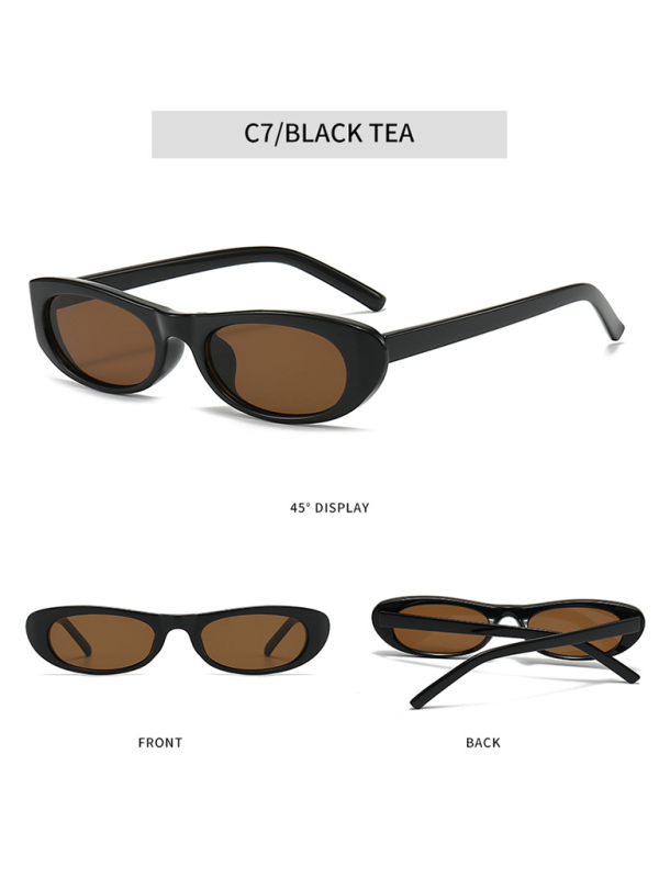 New women's oval sunglasses fashionable and versatile macaron color sunglasses Shello's Creative Boutique
