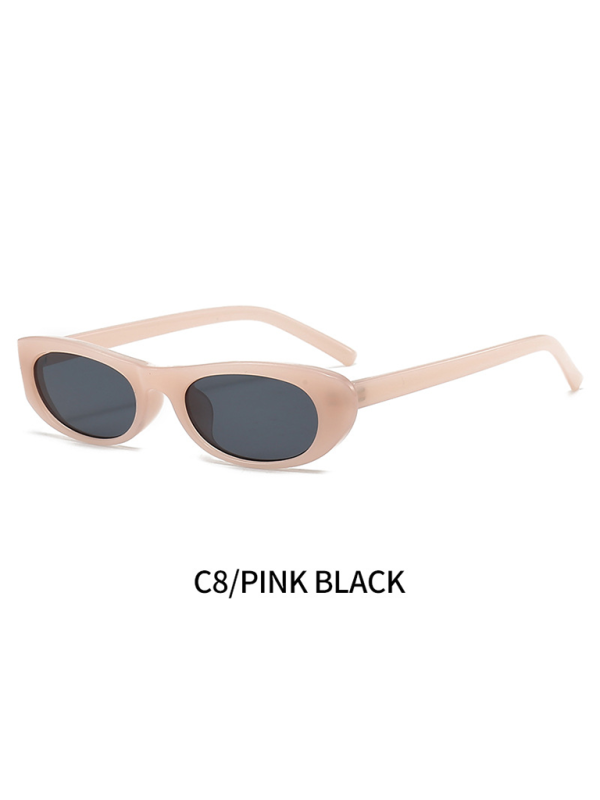 New women's oval sunglasses fashionable and versatile macaron color sunglasses Shello's Creative Boutique