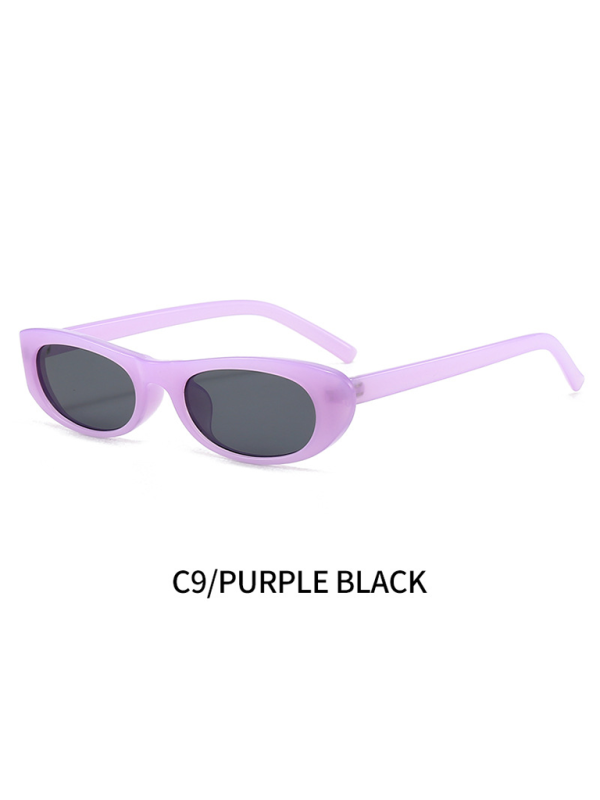 New women's oval sunglasses fashionable and versatile macaron color sunglasses Shello's Creative Boutique