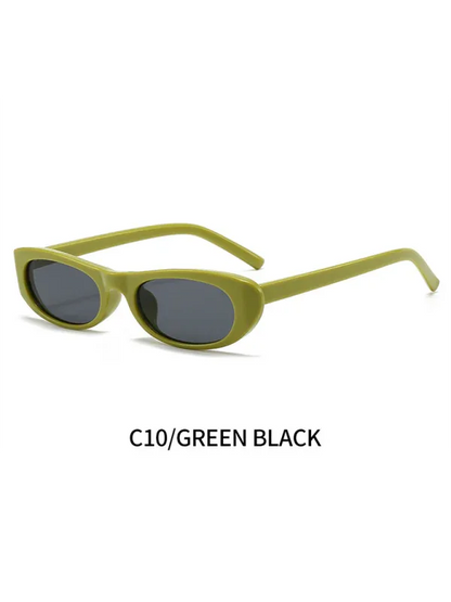 New Women's Macaron Color Sunglasses - Fashionable and Versatile Oval Design - Shello's Creative Boutique