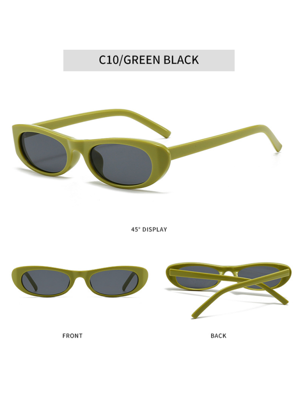 New women's oval sunglasses fashionable and versatile macaron color sunglasses Shello's Creative Boutique