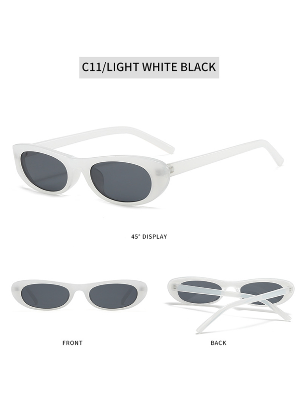 New women's oval sunglasses fashionable and versatile macaron color sunglasses Shello's Creative Boutique
