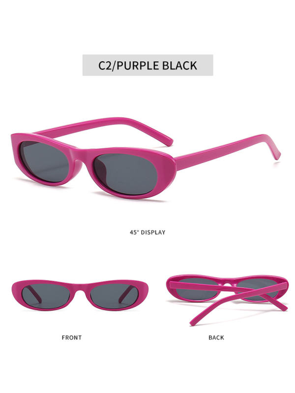 New women's oval sunglasses fashionable and versatile macaron color sunglasses Shello's Creative Boutique