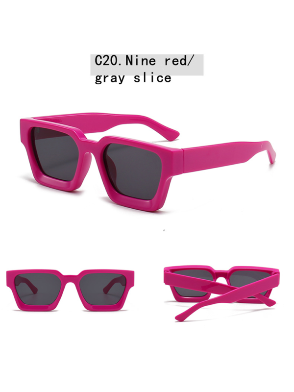 New women's thick frame sunglasses trendy square frame sunglasses Shello's Creative Boutique