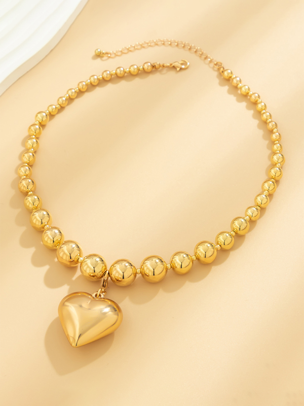 Exaggerated round punk collarbone chain Geometric beads Beaded necklace Shello's Creative Boutique