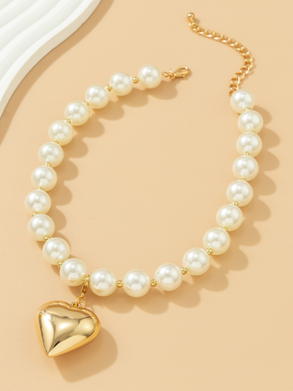 Exaggerated round punk collarbone chain Geometric beads Beaded necklace Shello's Creative Boutique