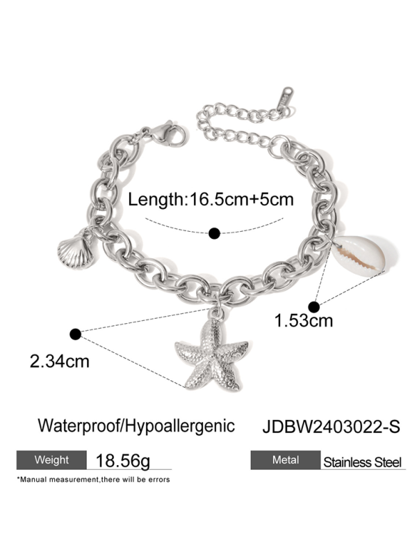 New beach style ocean starfish pearl shell conch bracelet jewelry Shello's Creative Boutique