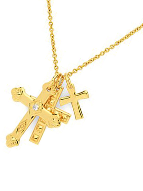 Cross multi-layer pendant personalized retro pendant jewelry Shello's Creative Boutique