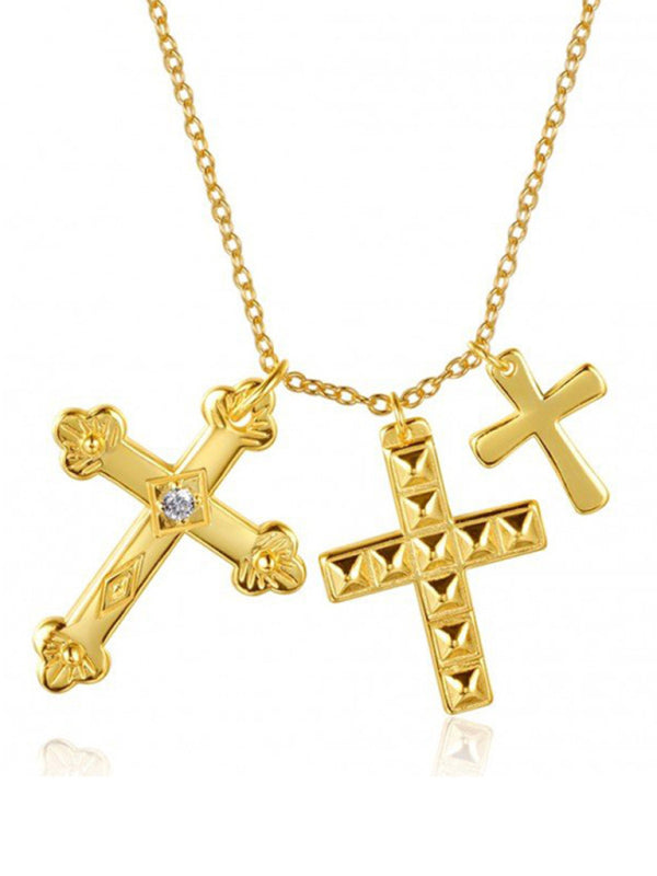 Cross multi-layer pendant personalized retro pendant jewelry Shello's Creative Boutique