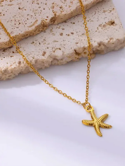 New Versatile Holiday Ocean Starfish Necklace for Effortless Style - Shello's Creative Boutique