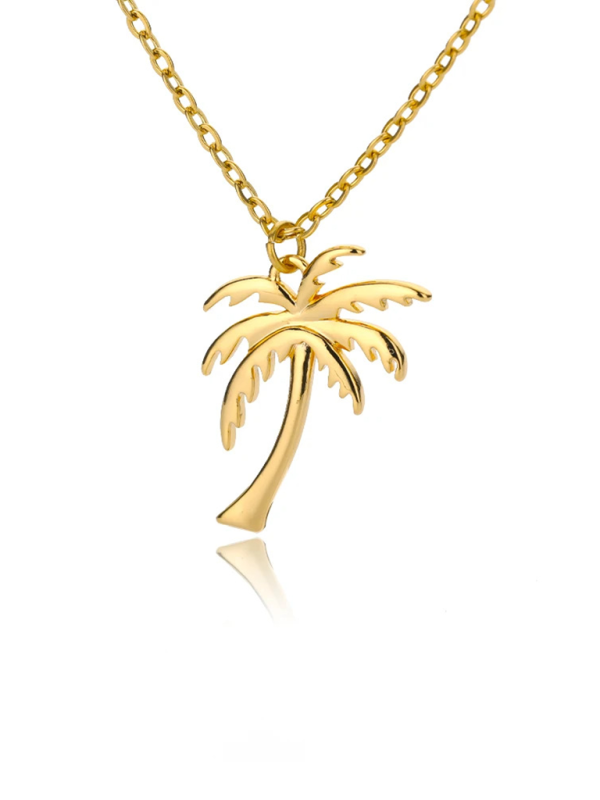 New versatile holiday beach coconut tree pendant necklace Shello's Creative Boutique