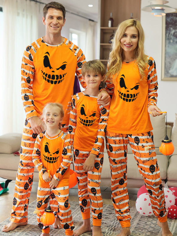 Family Halloween Pumpkin Print Pajama Set Shello's Creative Boutique