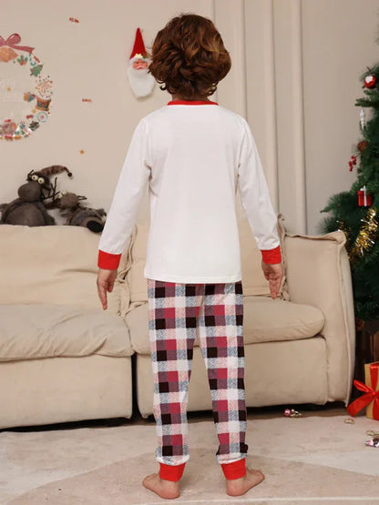 Christmas Deer Head Plaid Family Pajamas - Matching 2-Piece Set - Shello's Creative Boutique