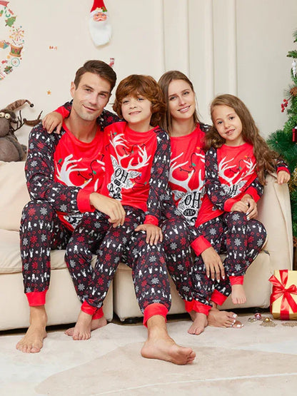 Christmas Cartoon Letter Family Pajamas - Parent-Child Matching Set - Shello's Creative Boutique