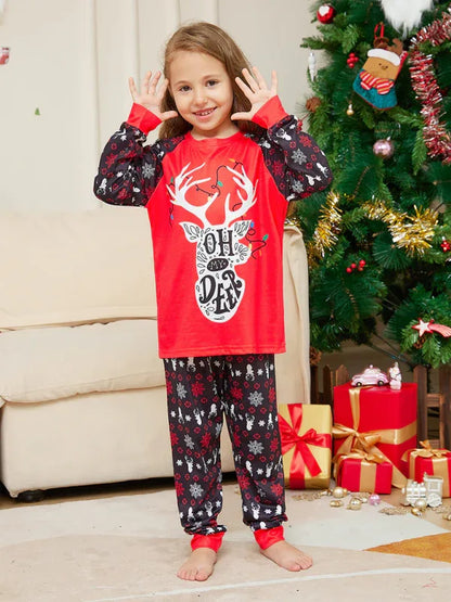 Christmas Cartoon Letter Family Pajamas - Parent-Child Matching Set - Shello's Creative Boutique