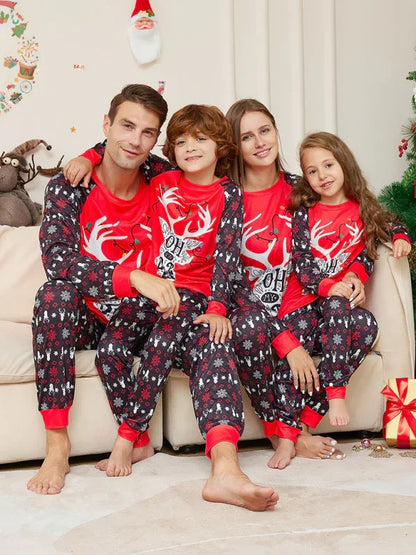 Christmas Cartoon Letter Family Pajamas - Parent-Child Matching Set - Shello's Creative Boutique