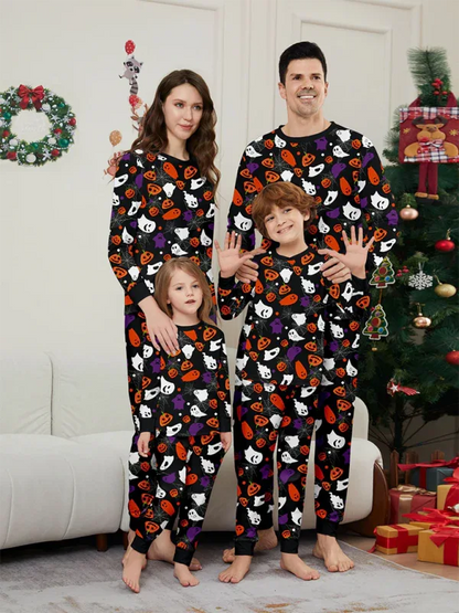 Halloween Bash Party Imp Pumpkin Wizard Printed Halloween Loungewear Set - Shello's Creative Boutique