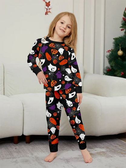 Halloween Bash Party Imp Pumpkin Wizard Printed Halloween Loungewear Set - Shello's Creative Boutique