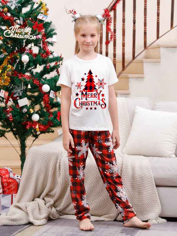 New Christmas Parent-Child Pajama Set Printed Homewear