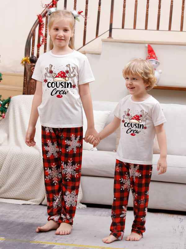 New Christmas Parent-Child Pajama Set Printed Homewear