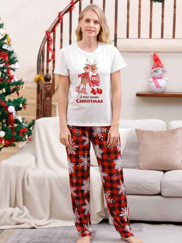New Christmas Parent-Child Pajama Set Printed Homewear