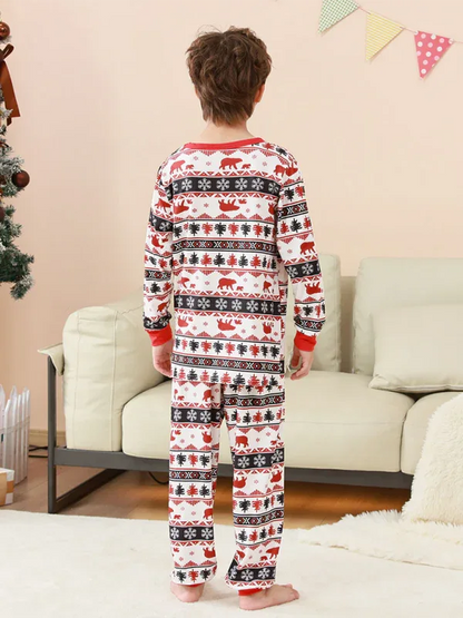 Christmas Loungewear Set for Parents and Children - Plaid Patchwork Printed Comfort - Shello's Creative Boutique