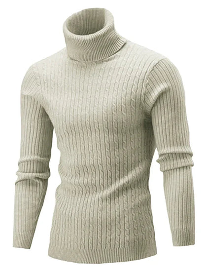 Men's Classic Long Sleeve Turtleneck Sweater - Shello's Creative Boutique