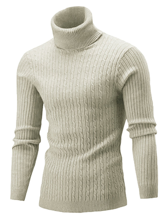 Men's Classic Long Sleeve Turtleneck Sweater Shello's Creative Boutique