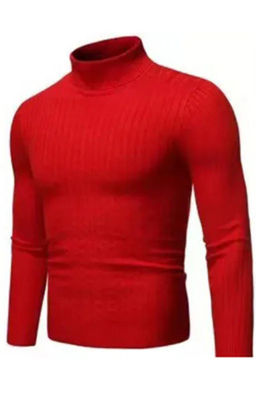 Men's Classic Long Sleeve Turtleneck Sweater - Shello's Creative Boutique