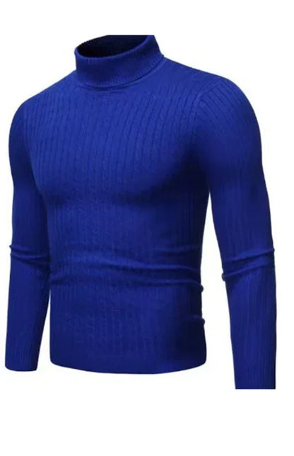 Men's Classic Long Sleeve Turtleneck Sweater - Shello's Creative Boutique