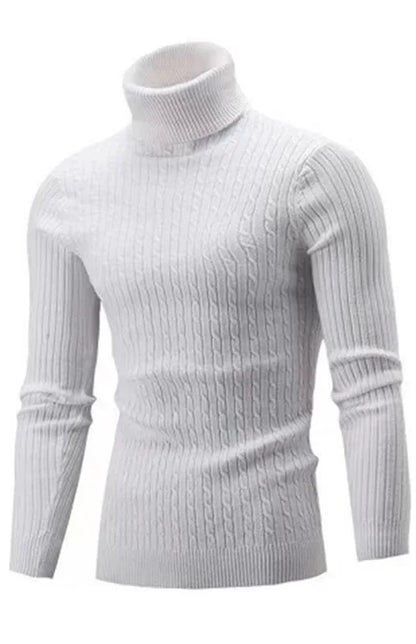 Men's Classic Long Sleeve Turtleneck Sweater - Shello's Creative Boutique