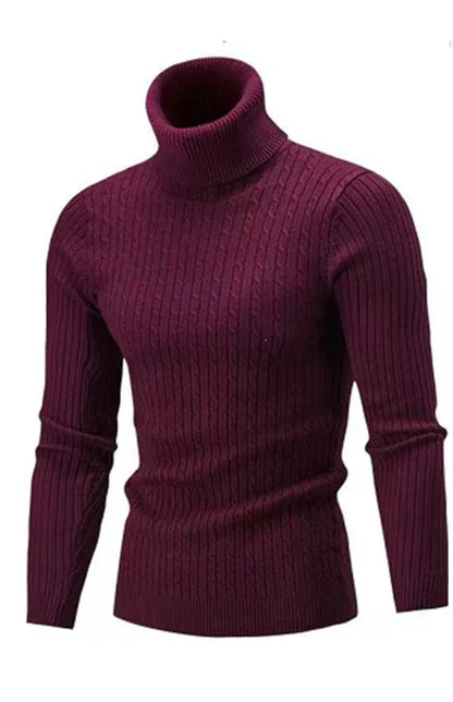 Men's Classic Long Sleeve Turtleneck Sweater - Shello's Creative Boutique
