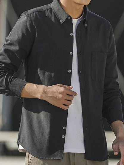 Men's Oxford Long Sleeve Casual Shirt - Shello's Creative Boutique