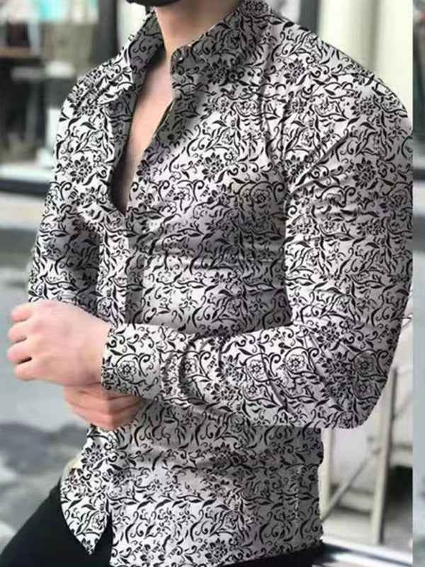 Men Floral Print Slim Fit Casual Shirt – Perfect for Trendsetting Men