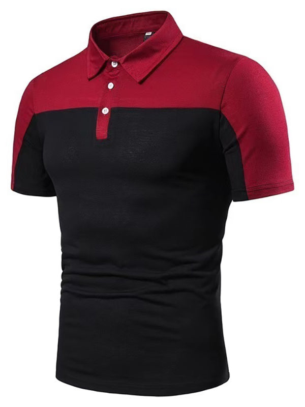 Men's Spring-Summer Lapel Collar Polyester Polo Shirt Shello's Creative Boutique