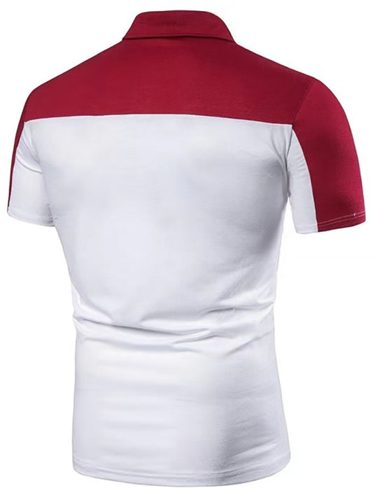 Men's Spring-Summer Lapel Collar Polyester Polo Shirt Shello's Creative Boutique