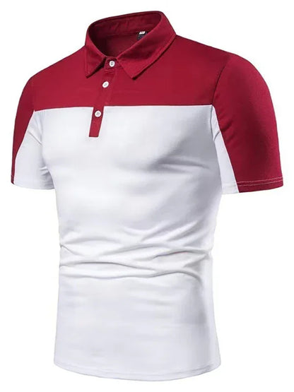 Men's Spring-Summer Lapel Collar Polyester Polo Shirt - Shello's Creative Boutique
